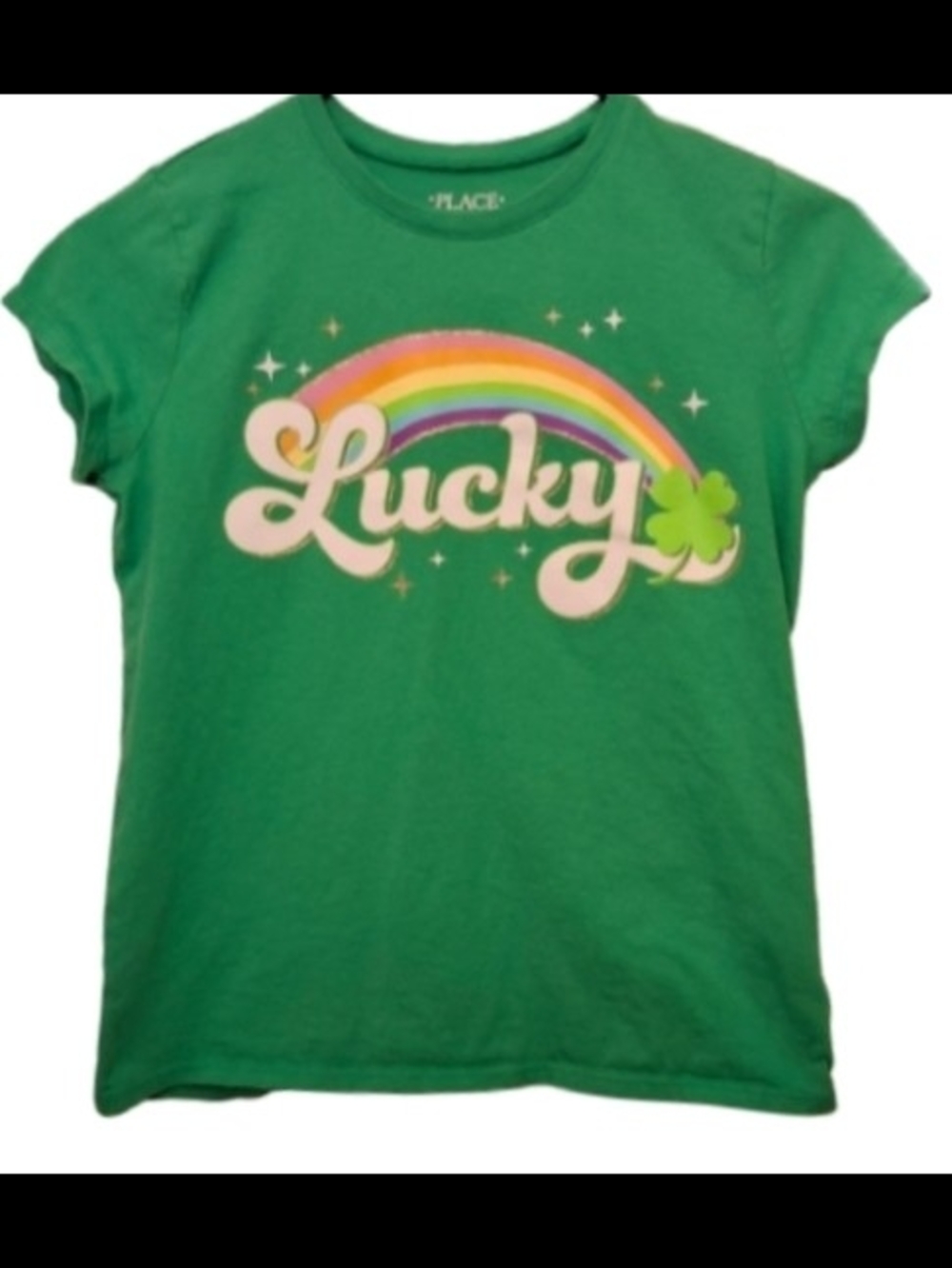 Place Green 'Lucky' Rainbow Graphic Tee